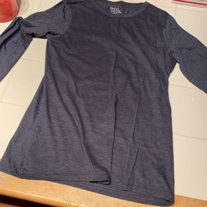Navy blue long sleeve shirt